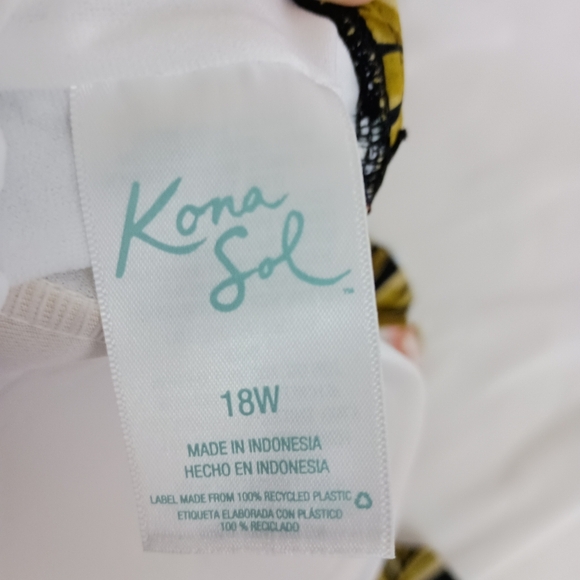 NEW! KONA SOL Black Floral One Piece Swimsuit -(#886) - Picture 2 of 10